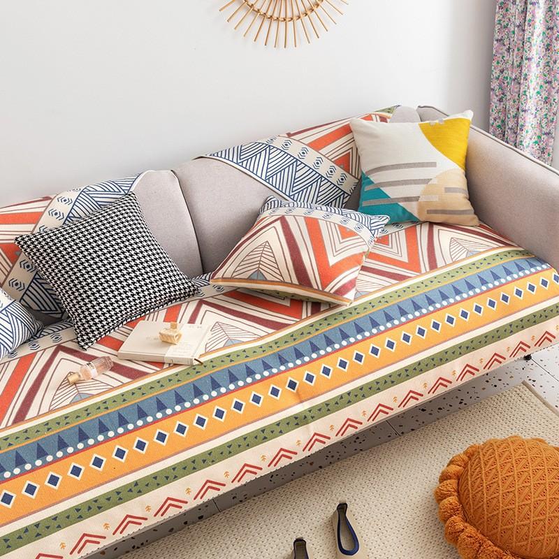 Etnické bavlněné a lněné polštáře na pohovku, Polštáře pro všechna roční období, Bohémské sedáky, Potahy na pohovku, Ručníky