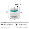 M30×1.5 Fuel Tank Cap Oil Temp Gauge 0-200°C Pointer Dial Meter for Motorcycle Black Silver BX103093