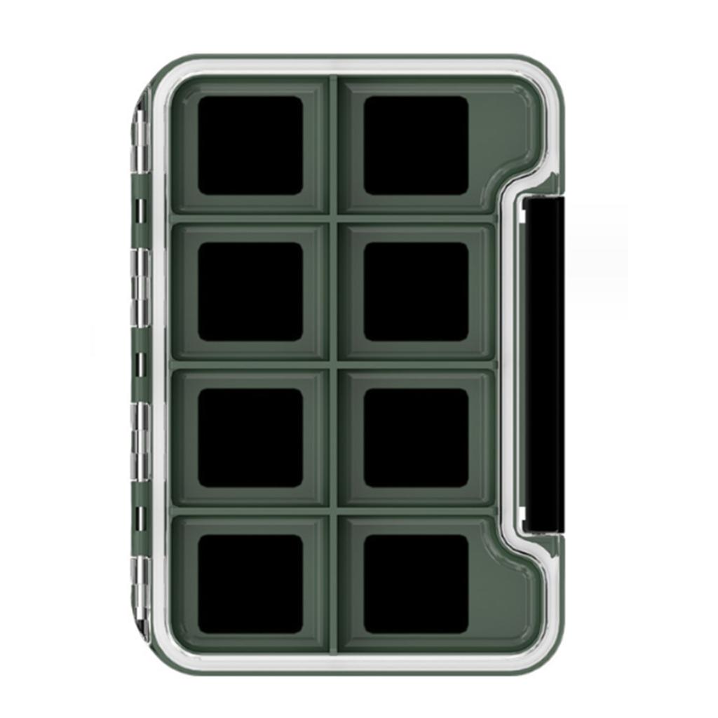 Fishing Magnetic Fly Storage Box Multiple Sections Fly Box Fishing Hooks Magnetic Pad Compartments Clear Lid Tackle Box