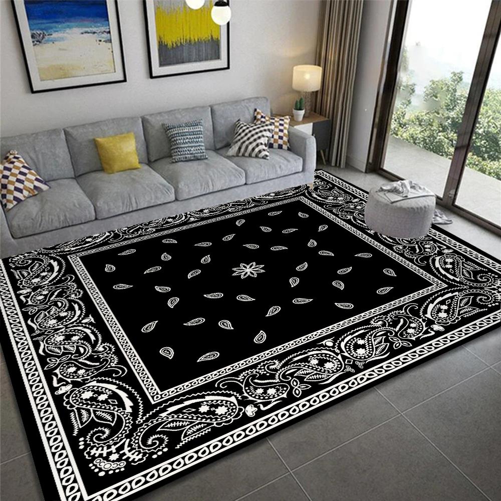 

Ковер с принтом «Пейсли», нескользящий этнический ковер для дома, кухни, гостиной, спальни, коврик для пола, моющиеся ковры из фланели 40X60cm-16x24in