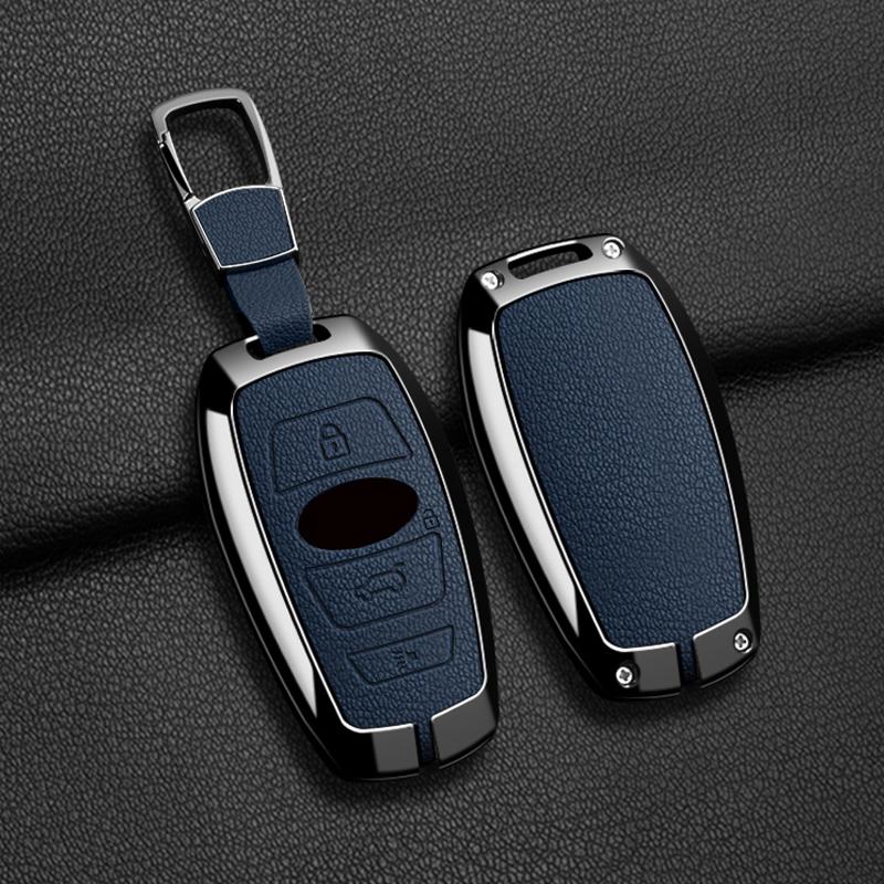 Zinc Alloy Leather Car Key Case For Subaru Brz Forester Legacy Outback Wrx Sti Impreza Xv Crosstrek Key Fob Car Accessories