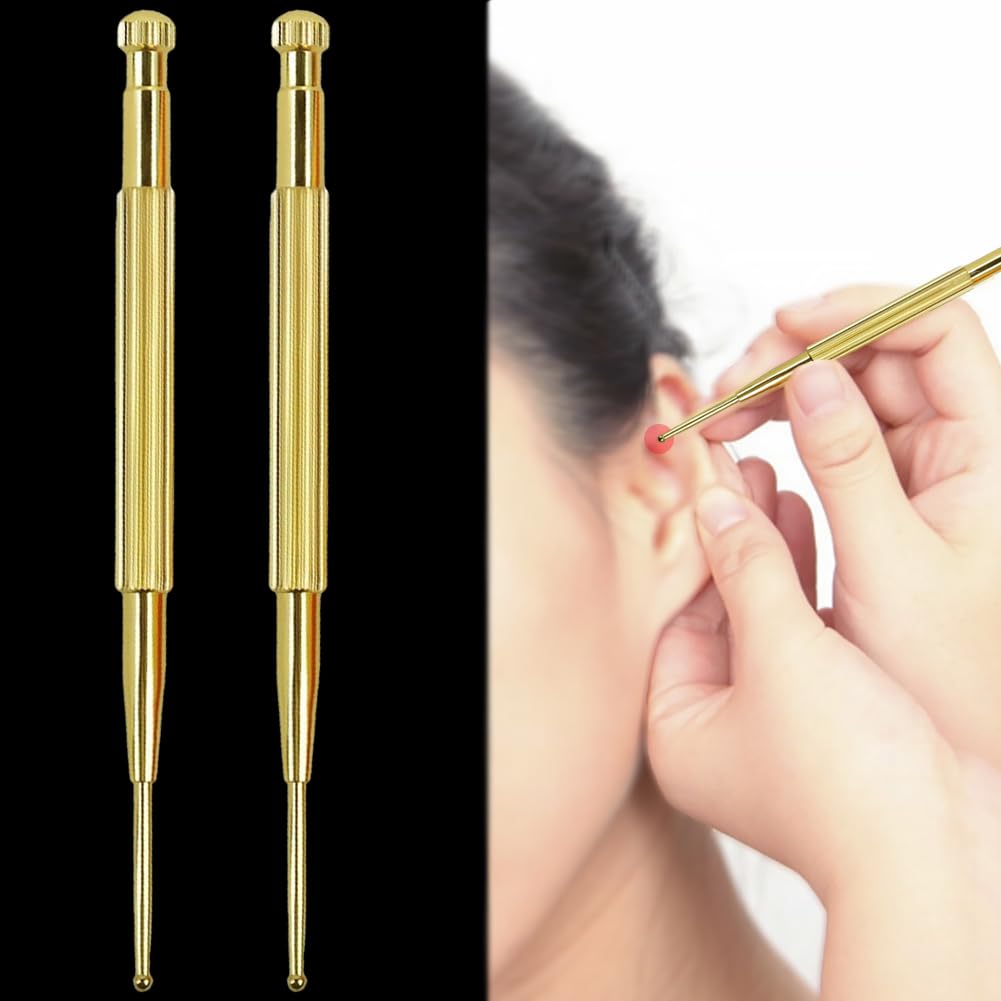 

Moeagel Акупрессура лица и ушей Легкий закругленный кончик для удобного захвата для легкого портативного массажера, палочка, в стиле постукивания, 2 штуки, использование, позиционирование, нескользящий