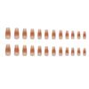24 stk Lang stil Gradvis endring Nakenslitasje Nail Temperament Blush Nail Art Piece Clean and White Minimalistisk Pure Want