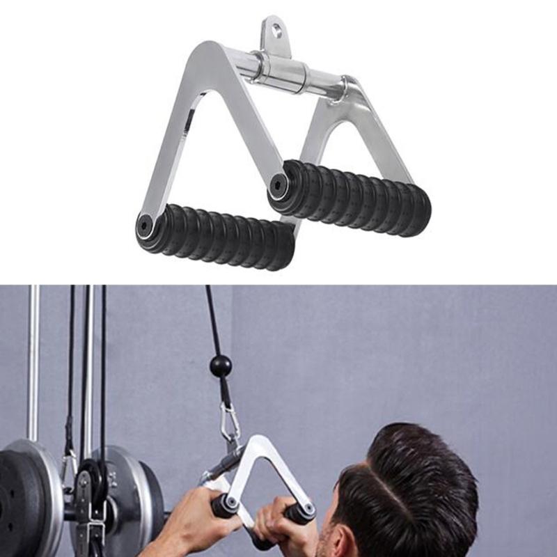 V Shape Straight Press Down Bar for Weight Workout, Cable Machine Pull Down Bar, Strength Training Pull Down Attachments
