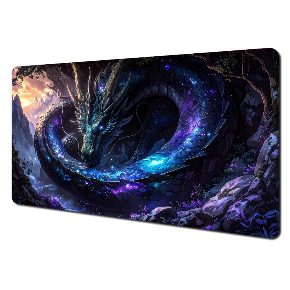 Vibrant cherry blossom dragon design gaming Mouse Pad Desk Mat Gaming pad NonSlip Stitched Edge Computer keyboard mouse pads