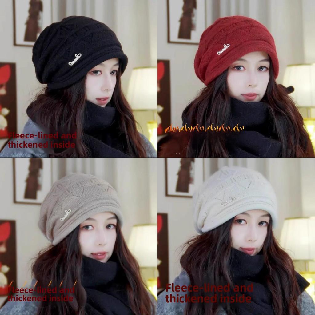 Casual Thick Knit Beanie Hat For Women With Earmuff Protection For Autumn Winter Warmth