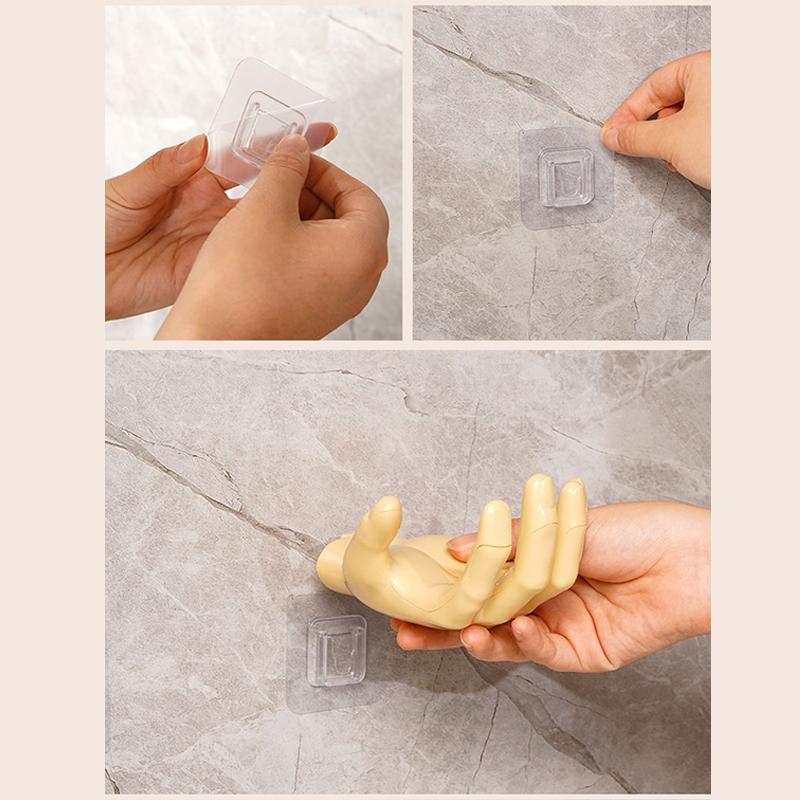 Harz Wandhaken Selbstklebend Handform Haken Ohne Bohren Handflächenförmiger Haken Wandmontiert Multifunktional Für Zuhause Büro