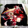 Vibrant Devilish Hazbin  Blanket Flannel Throw for Sofa, Indoor, Camping, Living Room, Office, Chair, And Bed Soft Birthday Gift