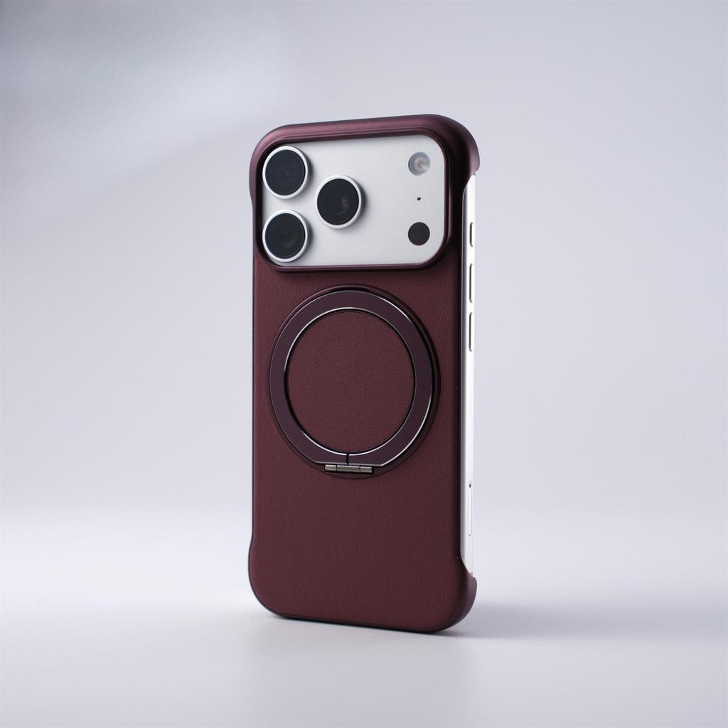 Compatible Magnetic Stand Borderless Case for iPhone 17 PRO MAX, Ultra-thin, Drop-proof Protection.