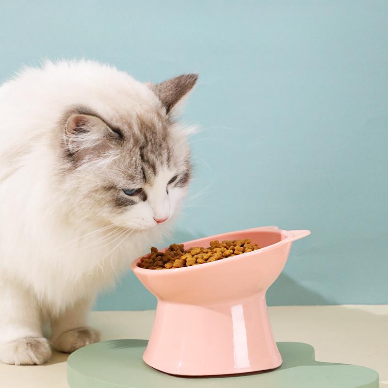

Pet Non-Slip Raised Cat Bowl Water Bowl plastic for Small Dog Bowl Cat Food Bowls Tilted Pet Bowl Water Dispenser зелёный