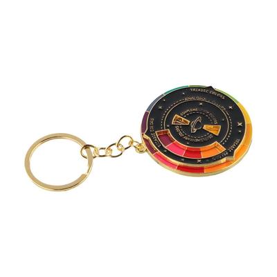 Roue Chromatique Porte-clés Roue Chromatique Palette Rotative Boussole de Couleur Tournante Porte-clés Plateau Tournant en Métal Porte-clés Palette de Couleurs Rotative