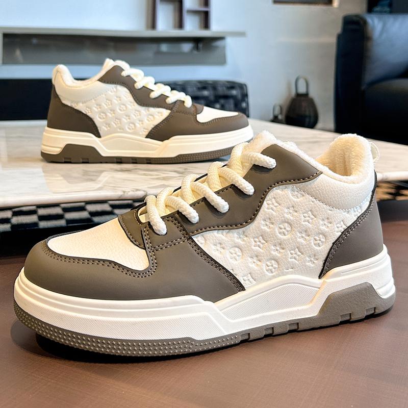 

2024 Мужская и женская низкая теплая новая спортивная обувь для отдыха на осень и зиму, вулканизированная черная модная толстая подошва, спортивная 44 коричневый