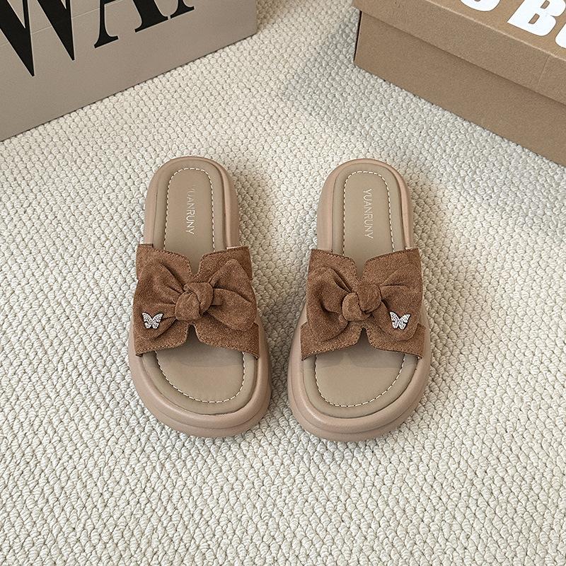 

Fairy wind comfortable soft-soled slippers 2025 summer new kinky cross strap fashion casual non-slip versatile sandals 40 верблюд