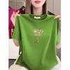 This Year’s Trendy Women's Printed Short-Sleeve Round Neck T-Shirt - Stylish, Youthful, Loose, Slimming, Casual Top