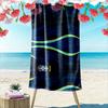 Fließender brasilianischer Wellen-Print Strandtuch, schnell trocknend, geeignet für Reisen, Outdoor-Sportarten, Joggen, den Strand und Schwimmen, Geschenk