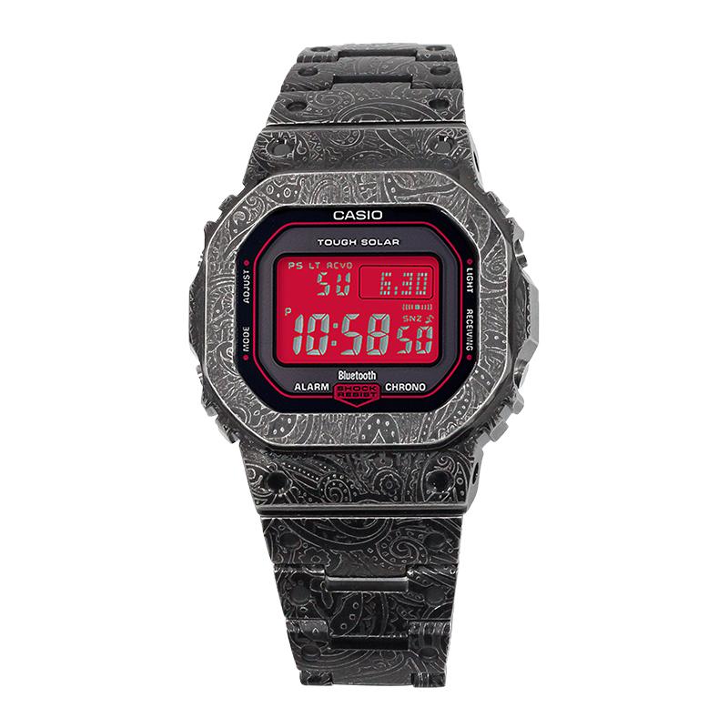 CASIO Unisex DIGITAL Series Red Watch GW-B5600AR-1(Watch4--) Paisley Steel Band