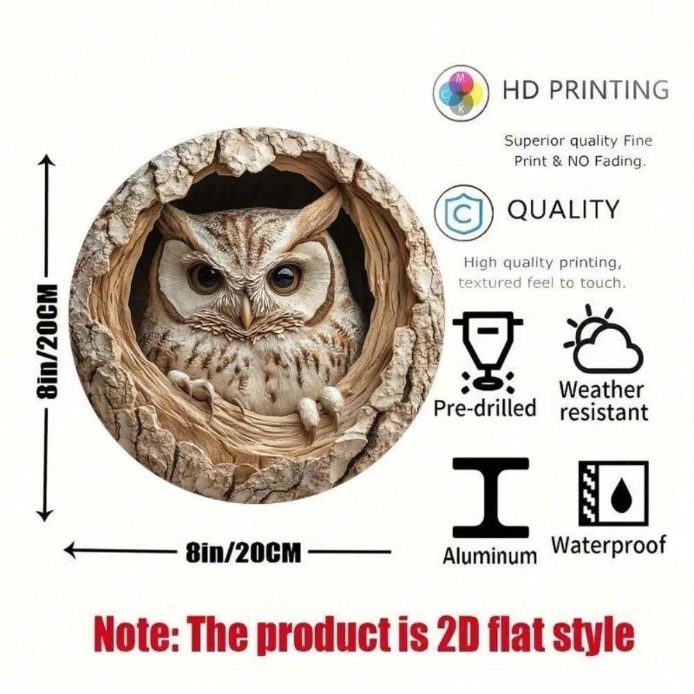 Handpainted Metal Tin Art 20x20cm Wall Decor