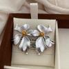High-End Metal Irregular Flower Stud Earrings Atmospheric Earrings Luxury Personality Fashionable Petal Earrings