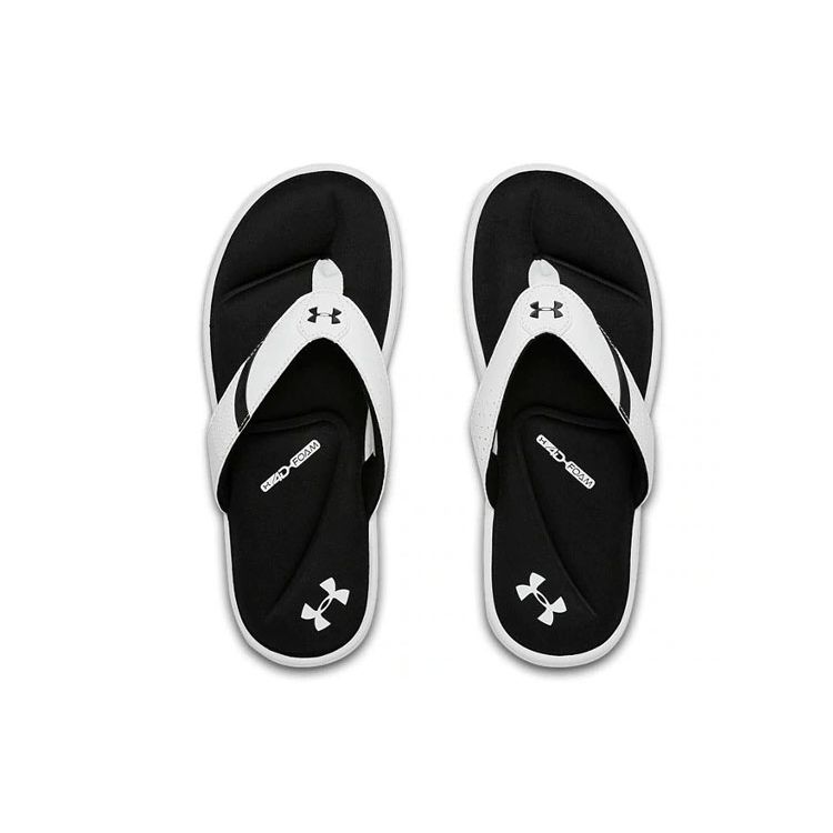 Under Armour Ignite 3 Sandal White Black Unisex Sneakers 3022707-101