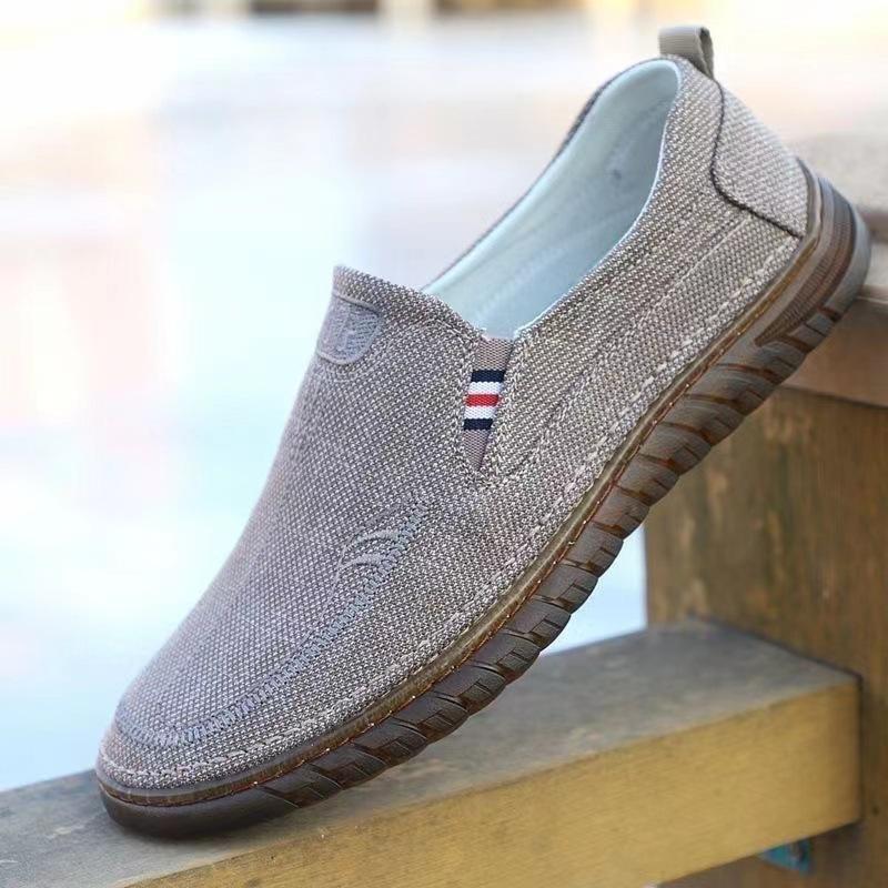Summer One-footed Cloth Shoes Old Beijing Casual Shoes Men's Single Shoes Outdoor Soft Sole Linen Breathable and Comfortable Men's Casual Shoes