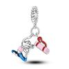 Copper Fashion Colorful Charm Beads Blue Love Celtic Knot Dangle Fit Original Fashion Bracelet Necklace Diy Jewelry