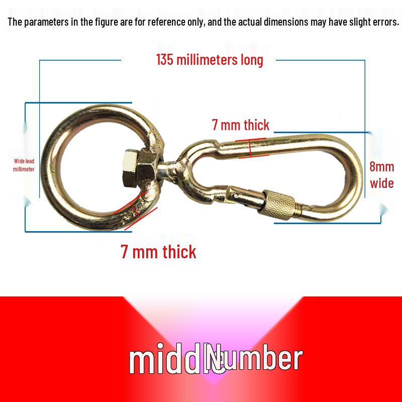 

Galvanized Anti-Tangle Swivel Ring Shackle for Animal Husbandry Halters