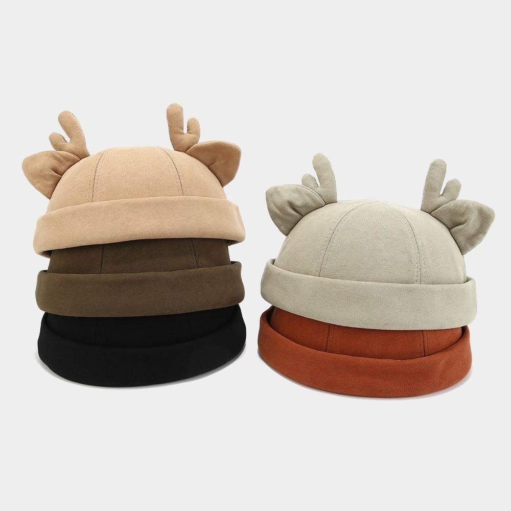 Solid Color Melon Skin Hat Cotton Beanie Hat Unisex Landlord Hat Outdoor