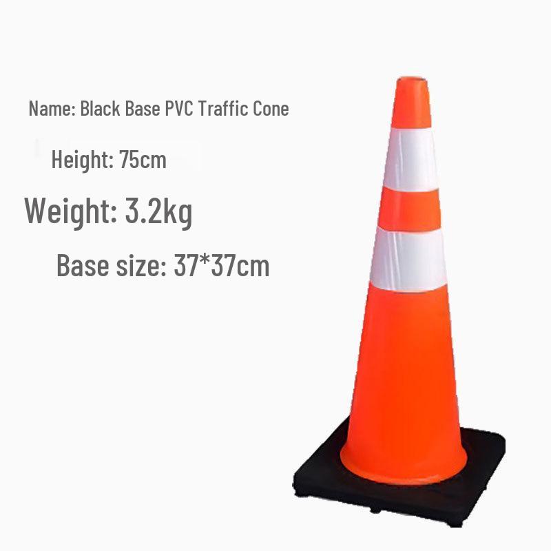 Reflective Red PVC Traffic Cone - Road Safety Warning Barrier