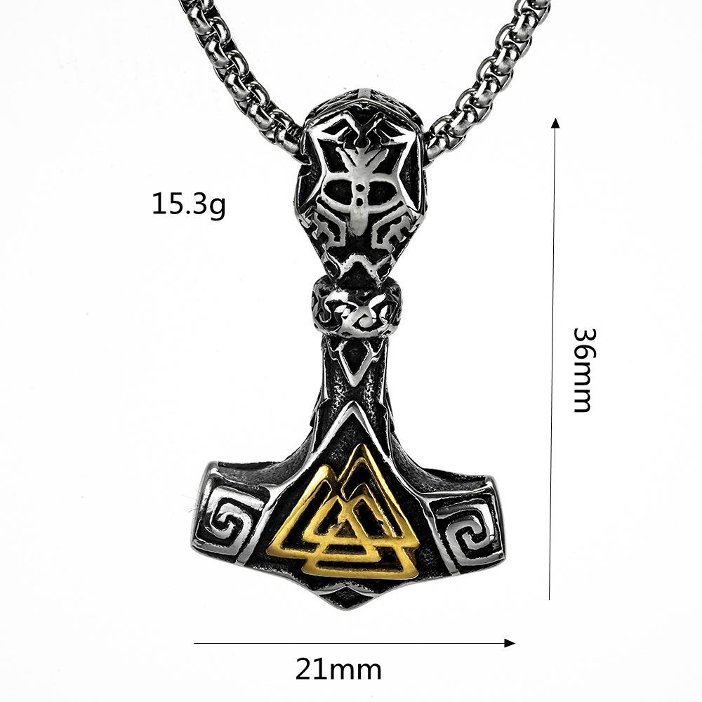 Nordic Viking Retro Punk Triangle Anchor Pendant Accessory