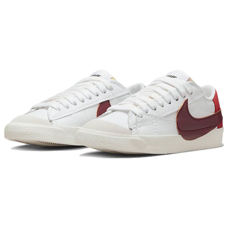 Nike  Blazer Low 77 Jumbo White Dark Beetroot Women Sneakers Cinnabar Black DQ1470-104