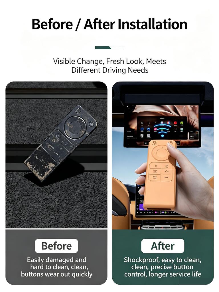 Silicone Protective Cover For ZEEKR 9X TV Remote Control Second Row Entertainment Screen Interior Modification Utility Accessori