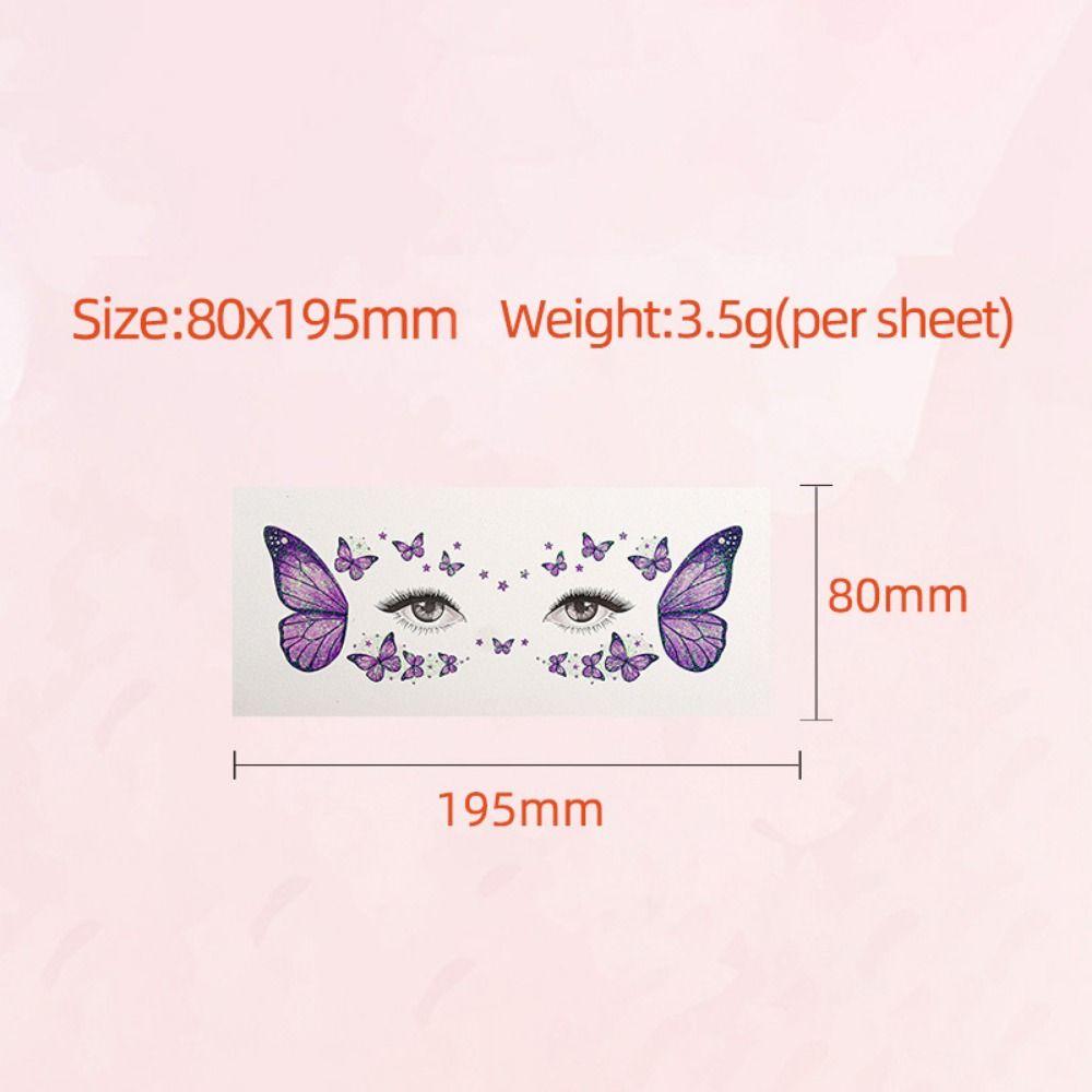 5PCS Waterproof Temporary Tattoo Glitter Star Glitter Tattoo Sticker  For Women Girl