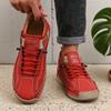Retro Men's Casual Shoes New Fashion Strap Sneakers Comfortable Handmade Leather Outdoor Walking Footwear De Hombre