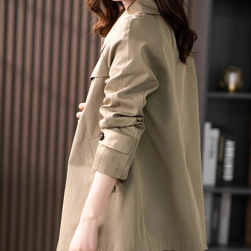 Short trench coat textured coat spring fashion high sense spring and autumn women's clothing autumn women's