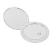Compact Mirror with LED Light USB Rechargeable Folding Magnification Pocket Mirror Double Sided White