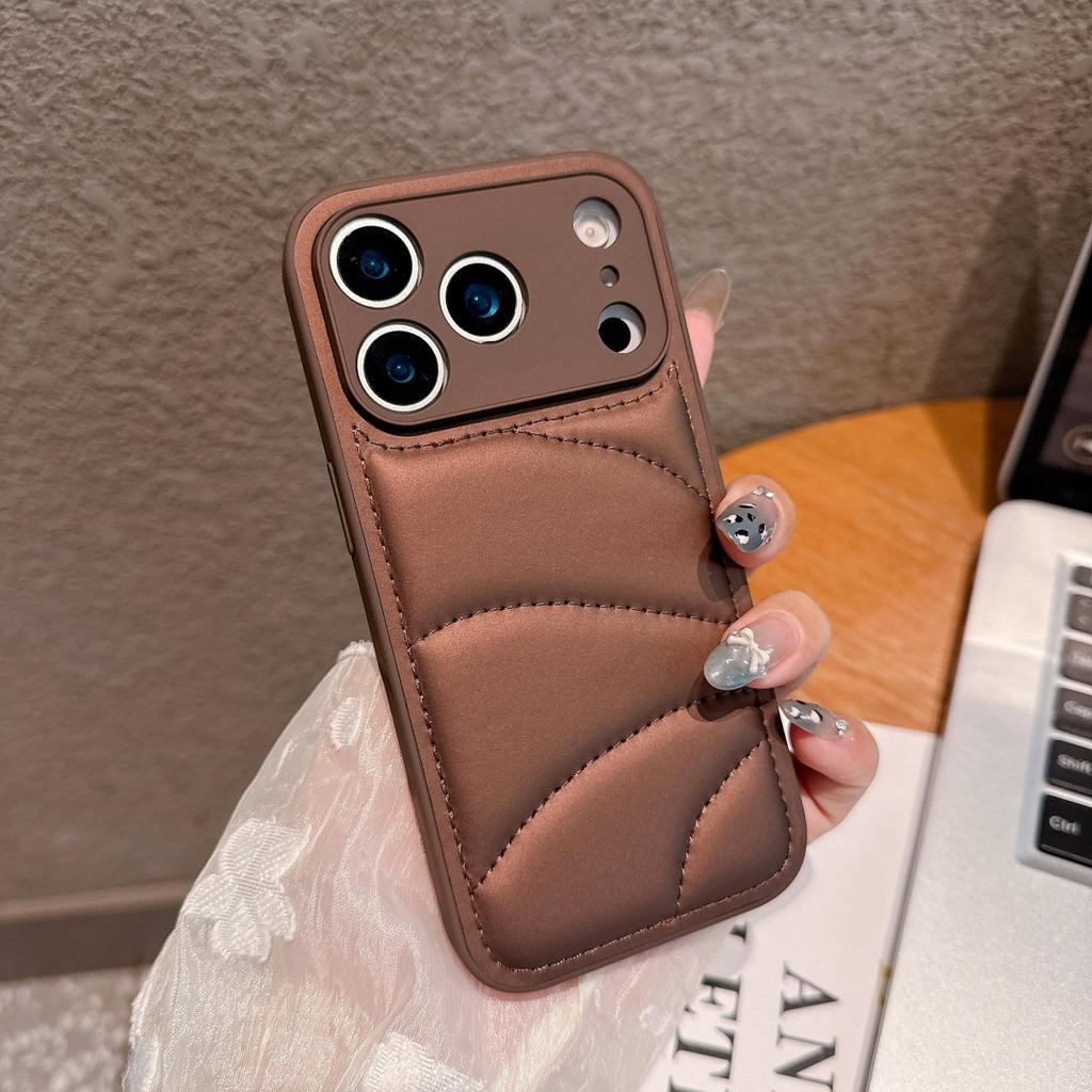 Down Jacket The Buffer Shockproof Case For iPhone 17 Air 17 Pro Max 16 15 Plus Lens Protection Decompression Air Cushion Bumper