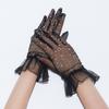 Floral Transparent Gloves Retro Short Gloves High Quality Wedding Gloves  for Women