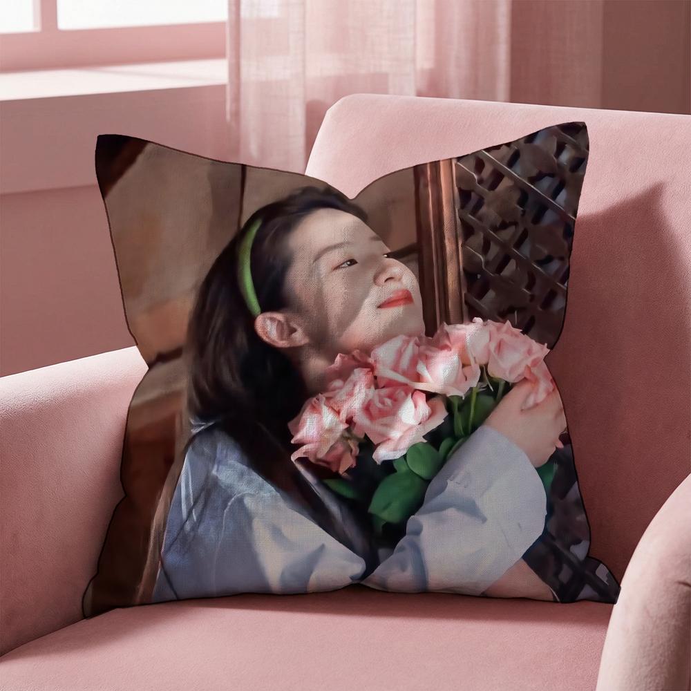 Actress L-Liu Y-YifeiS Cushion Cover Multi-Scene Pillow Cover for Home & Car - Reversible, Soft & Durable for Daily Use