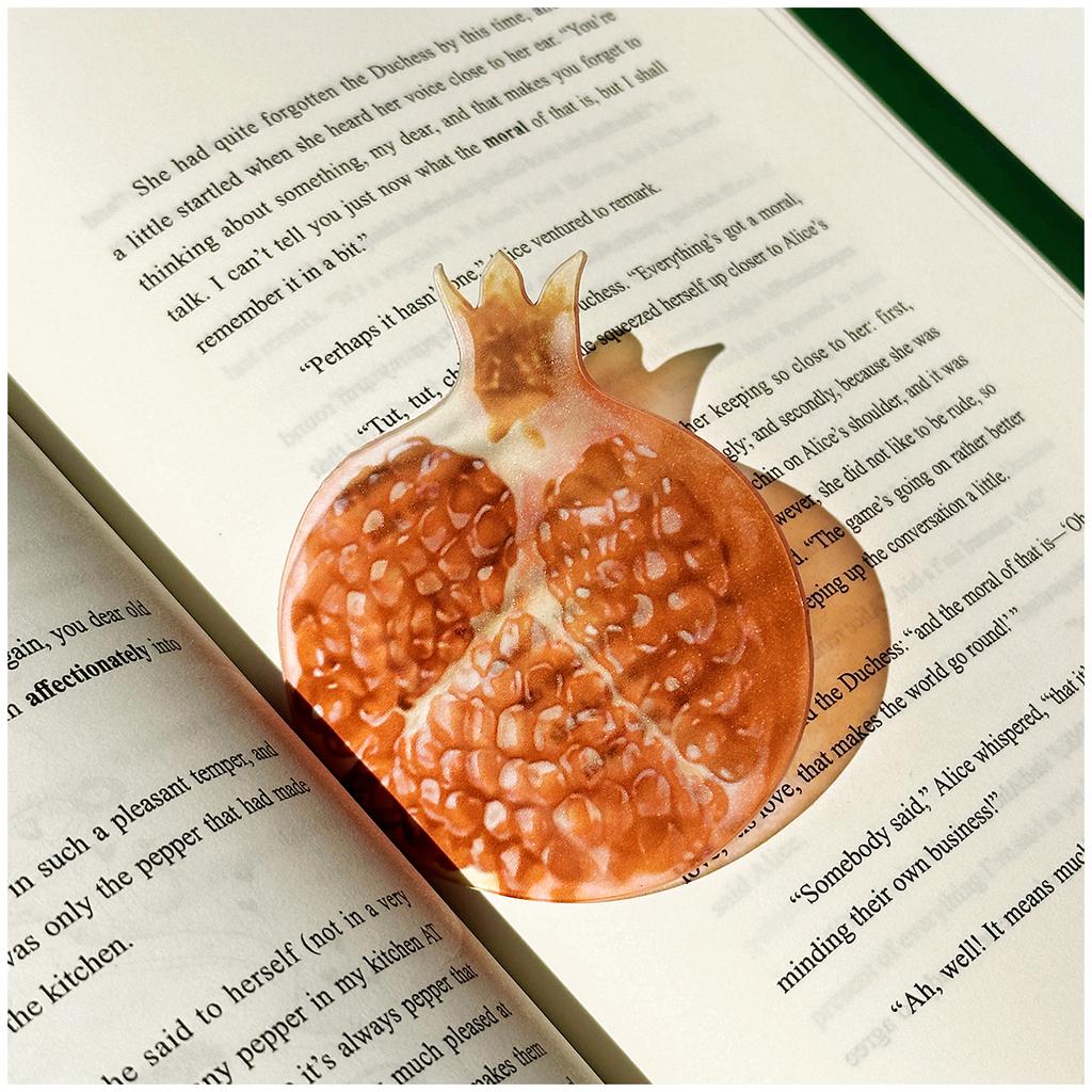Delicate Transparent Acrylic Apple Bookmark Reading Mark Student Gift Premium Feeling Cute Grape Tomato Bookmarks