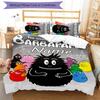 3pcs Custom Name Barbapapa Bedding Set Duvet Cover Closure Includes 1 Duvet Cover & 2 Pillowcases for All Seasons Bedroom Decor
