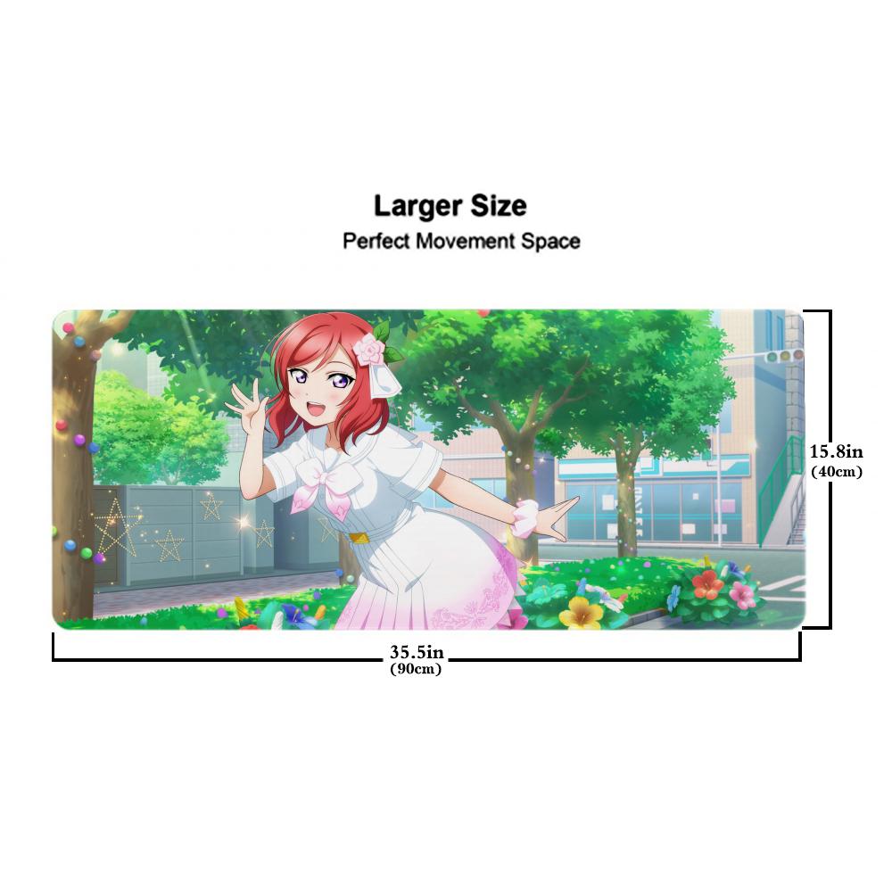 maki nishikino Mouse Pad 500X1000 mm Large Gaming Mousepad Gamer XL Rubber Otaku Keyboard Pad Laptop Desk Mat
