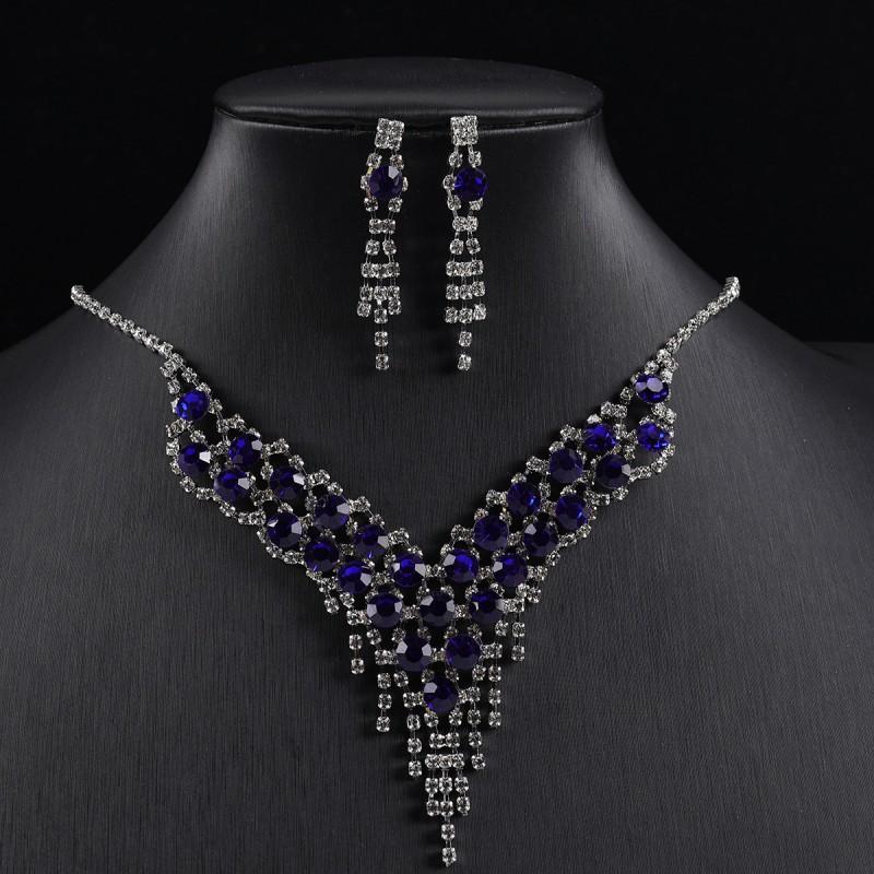 Bridal Jewelry Set Necklace Earrings Fashion Versatile Clover Party Prom