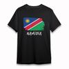 Women's Plus Size Comfy T-Shirt Namibia Sun Flag Short Tee Soft Cotton Tee Black