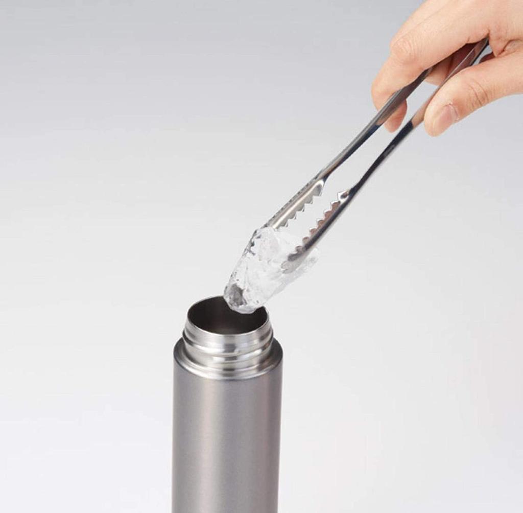 Marutatsu Water Bottle Mini Mug Bottle Vacuum 2 Layer Small Slim Stylish Stainless Steel Bottle Black 220ml 35070BK Warm/Cold