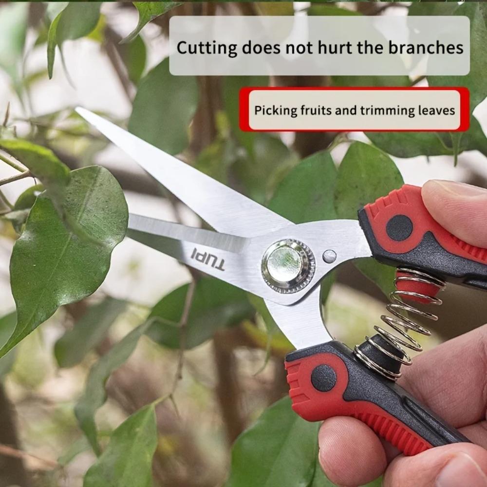 2pcs Gardening Pruning Shears Set - Nimble Stainless Steel Fruit Scissors for Both Left And Right Hands, Manual Pruning Knife