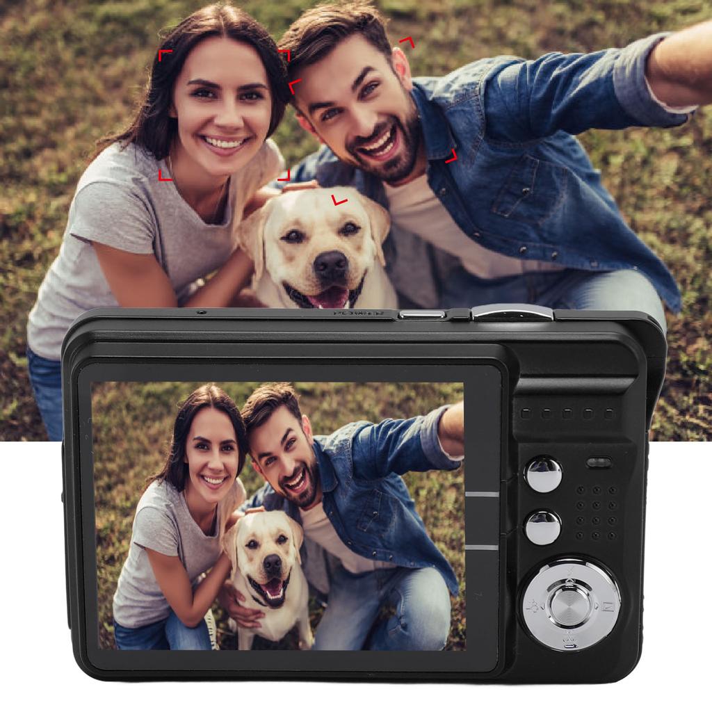 4K Digital Camera 48MP HD 2.7 Inch Screen 8X Zoom Autofocus Auto Beauty Anti Shake Travel Camera with Fill Light for Teens Kids
