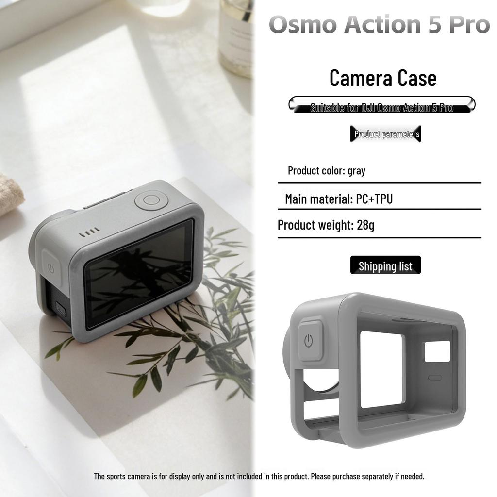 DJI ACTION 5 PRO Silicone Case & Lens Protector - Anti-Fall, Dustproof Sport Camera Accessory
