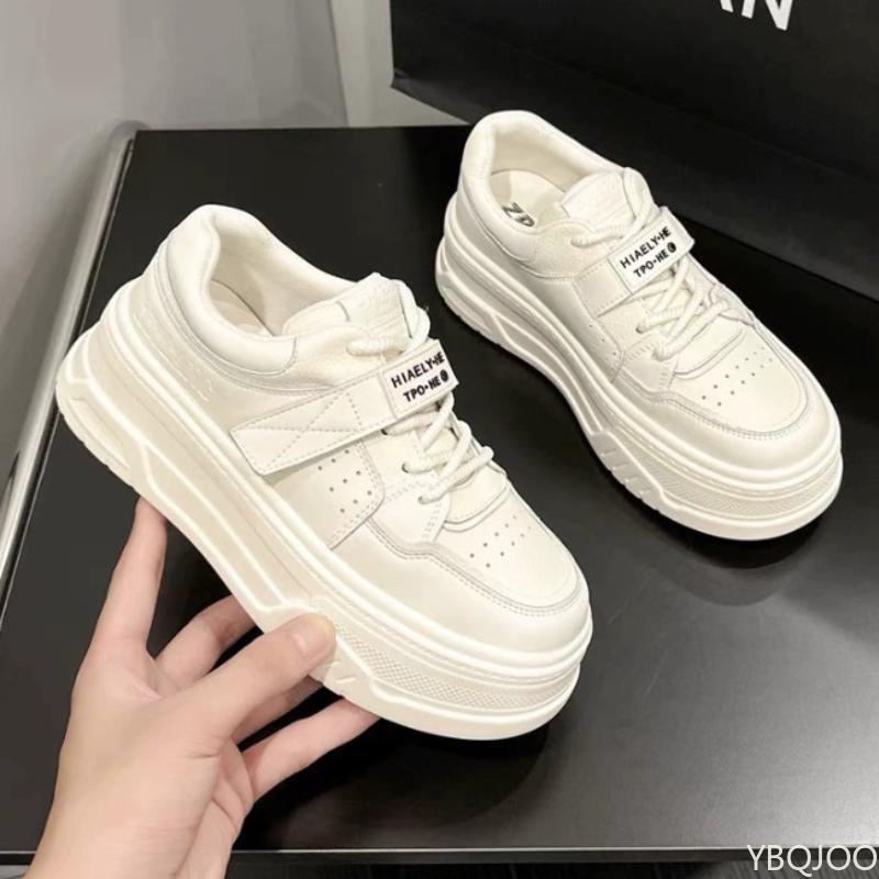 new women's thick soled versatile casual board shoes white  spring casual simple comfortable height increasing women's s