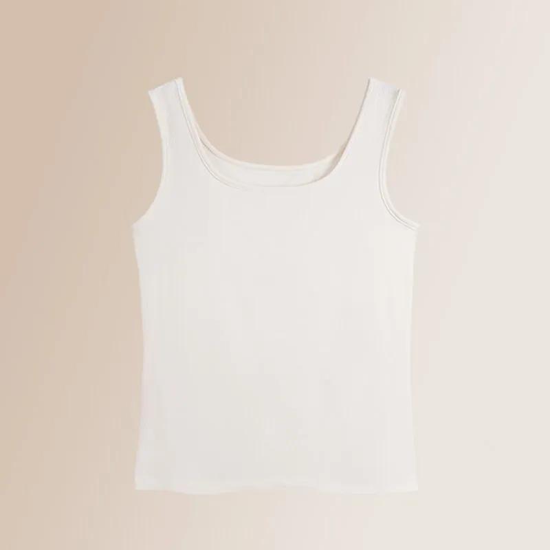 WTEMPO Square Collar Large Size Solid Color Casual Versatile Camisole Vests Women's Spring Summer Sleeveless Elastic Tank Tops