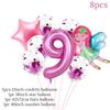 8pcs Girl Birthday Balloons Set Fairy Foil Balloons Number Helium Balloon 1 2 3 4 5 6 7 8 9 Years Old Kids Birthday Party Gifts